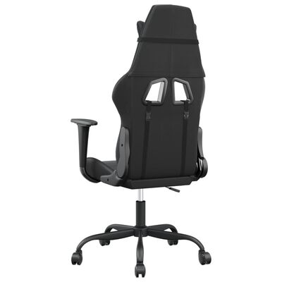 vidaXL Gaming-Stuhl mit Massagefunktion Schwarz Kunstleder