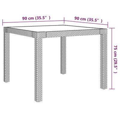 vidaXL 5-tlg. Garten-Essgruppe mit Kissen Poly Rattan Grau