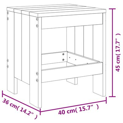 vidaXL 3-tlg. Garten-Bistro-Set Schwarz Massivholz Kiefer