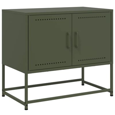 vidaXL TV-Schrank Olivgrün 68,5x39x60,5 cm Stahl