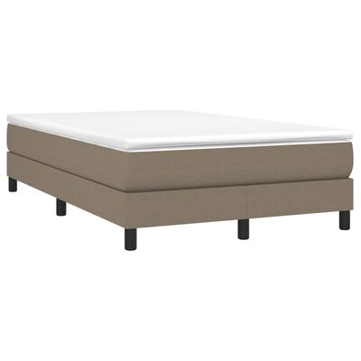 vidaXL Boxspringbett mit Matratze Taupe 120x190 cm Stoff