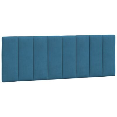 vidaXL Bettgestell mit Kopfteil Blau 140x190 cm Samt