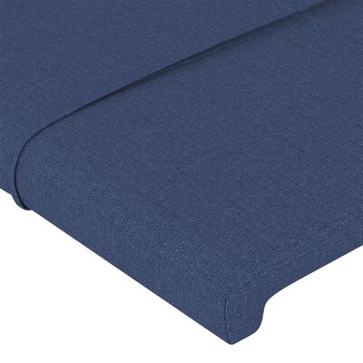 vidaXL Kopfteil mit Ohren Blau 93x23x78/88 cm Stoff