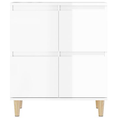 vidaXL Sideboards 3 Stk. Hochglanz-Weiß 60x35x70 cm Holzwerkstoff