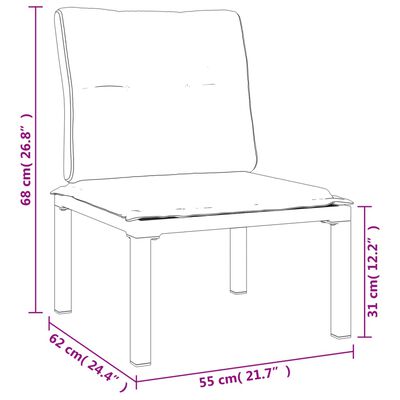 vidaXL 7-tlg. Garten-Lounge-Set Schwarz und Grau Poly Rattan