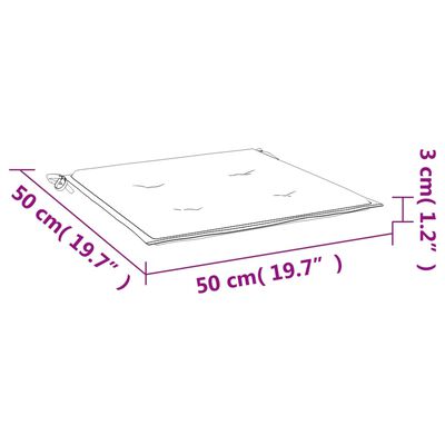 vidaXL Gartenstuhl-Kissen 4 Stk. Grün 50x50x3 cm Oxford-Gewebe