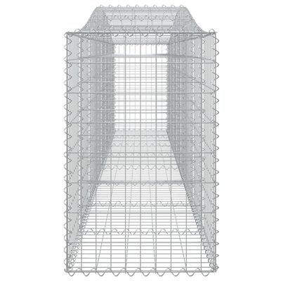 vidaXL Gabionen mit Hochbogen 6 Stk. 400x50x80/100cm Verzinktes Eisen