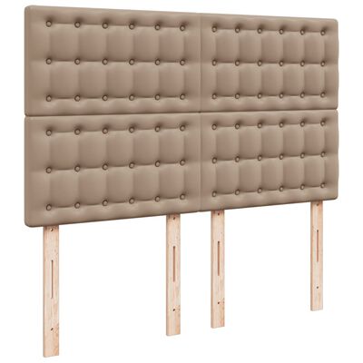 vidaXL Boxspringbett Matratze Cappuccino-Braun 140x200cm Kunstleder