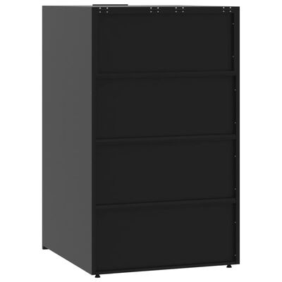 vidaXL Mülltonnenbox für 2 Tonnen Schwarz 138x79x117 cm Stahl