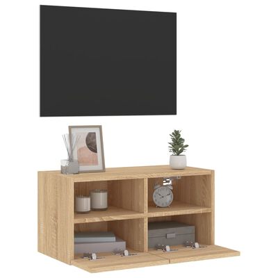 vidaXL TV-Wandschrank Sonoma-Eiche 60x30x30 cm Holzwerkstoff