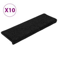 vidaXL Stufenmatten 10 Stk. 65x21x4 cm Schwarz