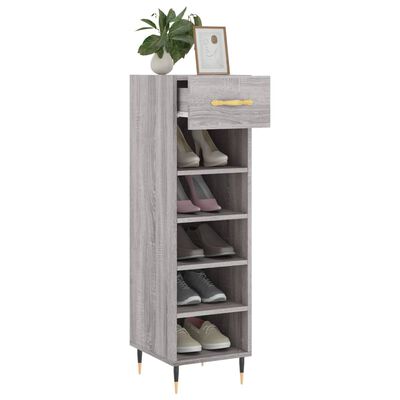 vidaXL Schuhschrank Grau Sonoma 30x35x105 cm Holzwerkstoff