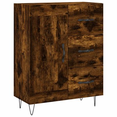 vidaXL Highboard Räuchereiche 69,5x34x180 cm Holzwerkstoff