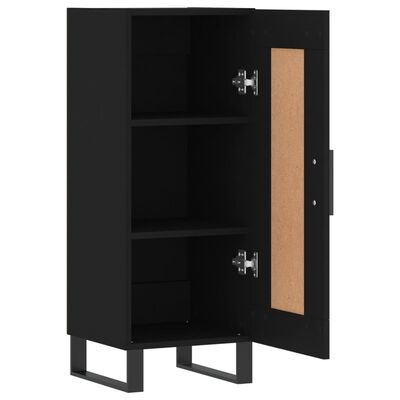 vidaXL Sideboard Schwarz 34,5x34x90 cm Holzwerkstoff