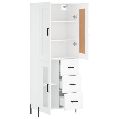 vidaXL Highboard Weiß 69,5x34x180 cm Holzwerkstoff