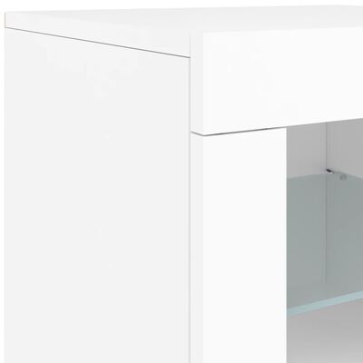 vidaXL Sideboard mit LED-Leuchten Weiß 162x37x67 cm