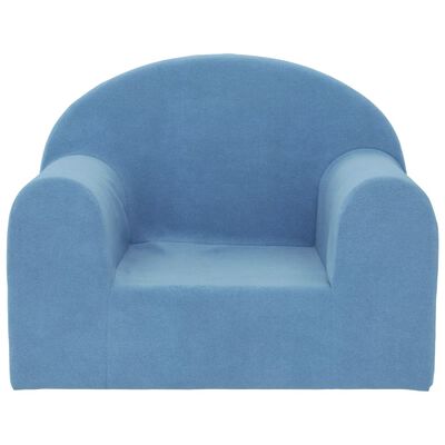 vidaXL Kindersofa Blau Weich Plüsch