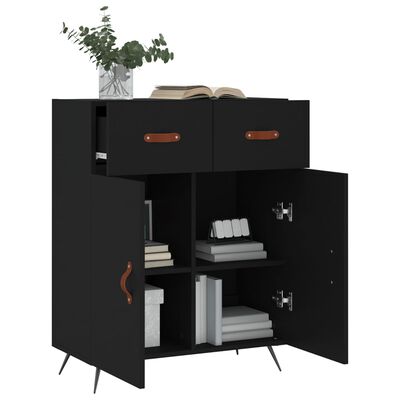 vidaXL Sideboard Schwarz 69,5x34x90 cm Holzwerkstoff