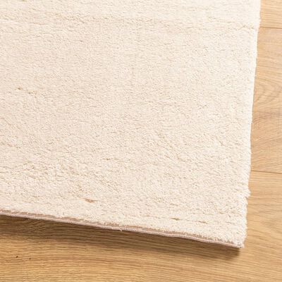 vidaXL Teppich HUARTE Kurzflor Weich und Waschbar Beige 100x200 cm