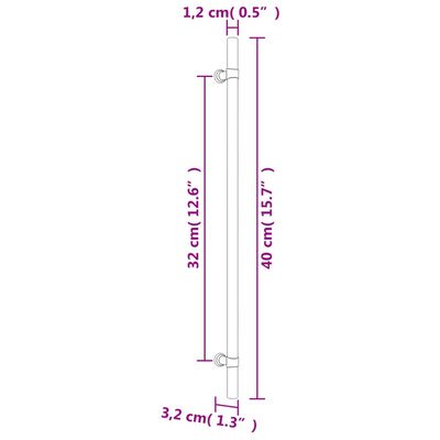 vidaXL Möbelgriffe 20 Stk. Bronzen 320 mm Edelstahl