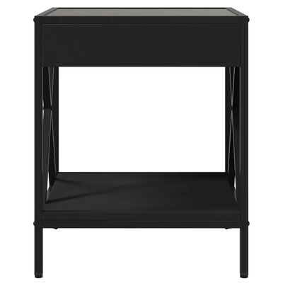 vidaXL Couchtisch mit Infinity-LED Schwarz 40x40x49 cm