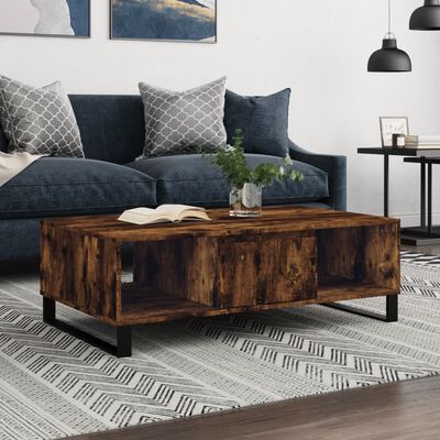 vidaXL Couchtisch Räuchereiche 104x60x35 cm Holzwerkstoff