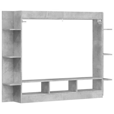 vidaXL TV-Schrank Betongrau 152x22x113 cm Holzwerkstoff