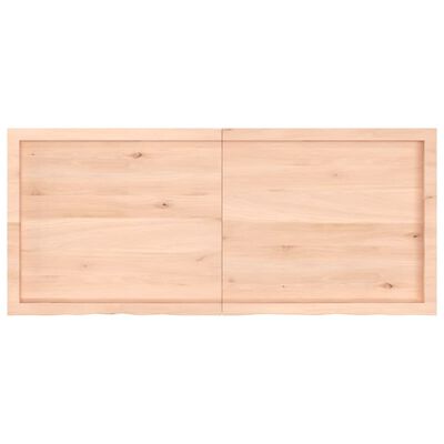 vidaXL Tischplatte 140x60x(2-6) cm Massivholz Eiche Unbehandelt