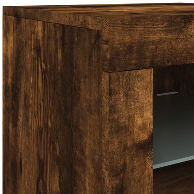 vidaXL Sideboard mit LED-Leuchten Räuchereiche 283x37x67 cm