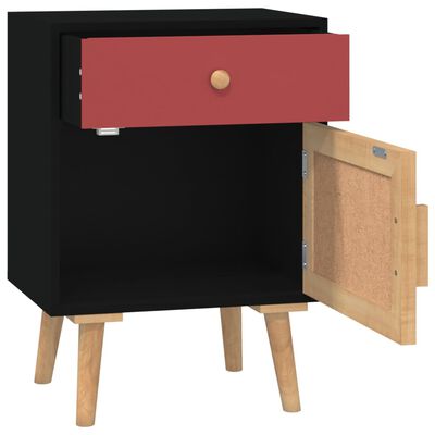 vidaXL Nachttische 2 Stk. Schwarz 40x30x55 cm Holzwerkstoff