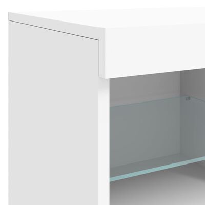 vidaXL Sideboard mit LED-Leuchten Weiß 202x37x67 cm