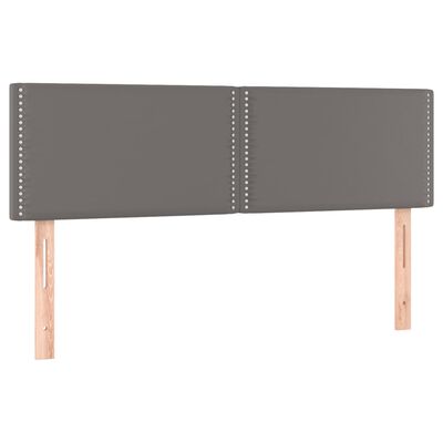 vidaXL Kopfteile 2 Stk. Grau 72x5x78/88 cm Kunstleder