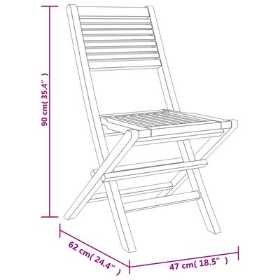 vidaXL 5-tlg. Garten-Essgruppe Massivholz Teak