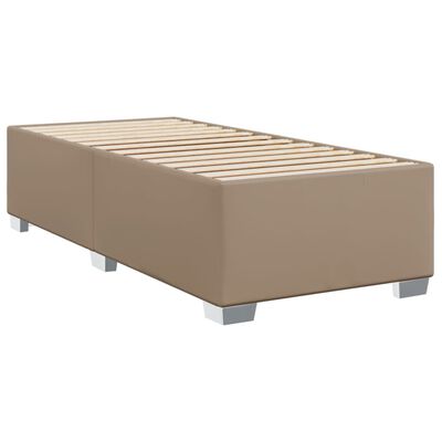 vidaXL Boxspringbett mit Matratze Cappuccino-Braun 80x200cm Kunstleder