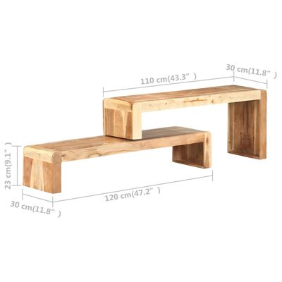 vidaXL 2-tlg. TV-Schrank Massivholz Akazie