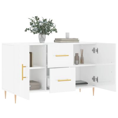 vidaXL Sideboard Hochglanz-Weiß 100x36x60 cm Holzwerkstoff