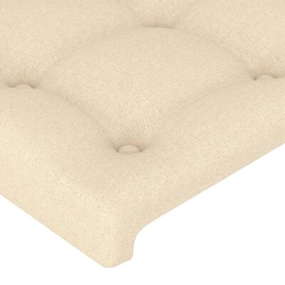 vidaXL Kopfteil mit Ohren Creme 83x23x78/88 cm Stoff