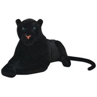 vidaXL Panther Kuscheltier Plüsch Schwarz XXL