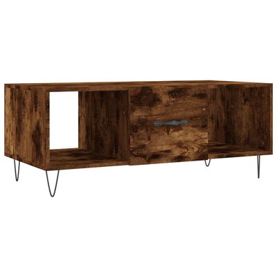 vidaXL Couchtisch Räuchereiche 102x50x40 cm Holzwerkstoff