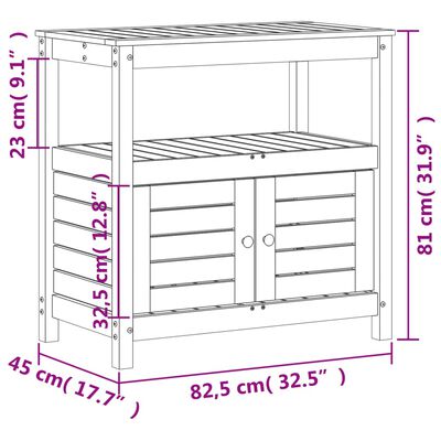 vidaXL Pflanztisch Ablagen 82,5x45x81 cm Imprägniertes Kiefernholz