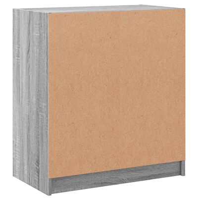 vidaXL Beistellschrank mit Glastüren Grau Sonoma 68x37x75,5 cm