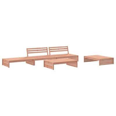 vidaXL 5-tlg. Garten-Lounge-Set mit Kissen Massivholz Douglasie