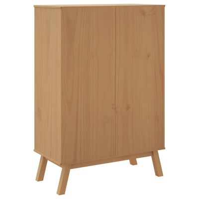 vidaXL Highboard OLDEN Grau und Braun 85x43x125 cm Massivholz Kiefer