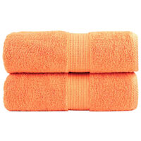 vidaXL Premium-Waschlappen 2 Stk. Orange 30x30 600 g/m² 100% Baumwolle