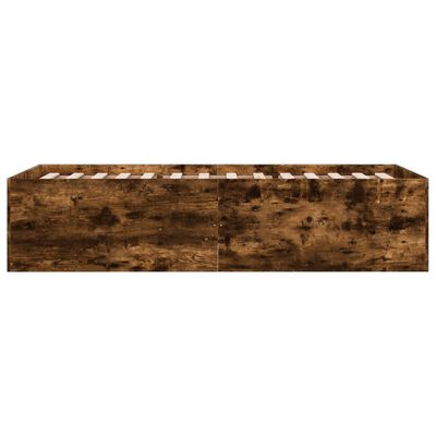 vidaXL Bettgestell Räuchereiche 90x200 cm Holzwerkstoff