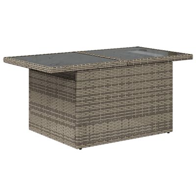 vidaXL 8-tlg. Garten-Sofagarnitur mit Kissen Grau Poly Rattan