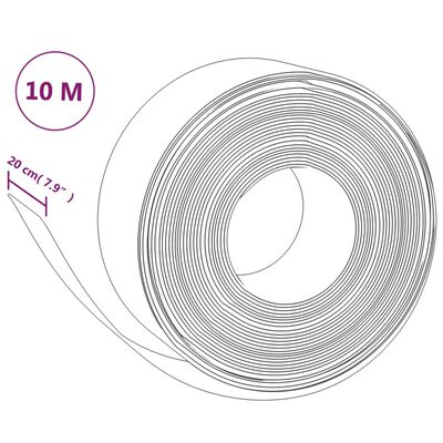 vidaXL Rasenkanten 5 Stk. Grau 10 m 20 cm Polyethylen