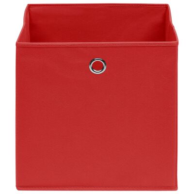 vidaXL Aufbewahrungsboxen 10 Stk. Rot 32x32x32 cm Stoff