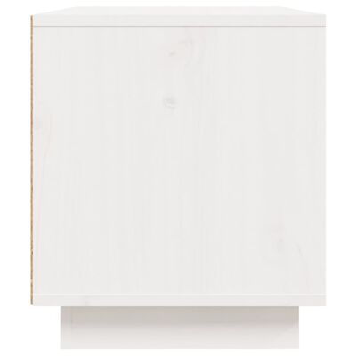 vidaXL TV-Schrank Weiß 80x35x40,5 cm Massivholz Kiefer