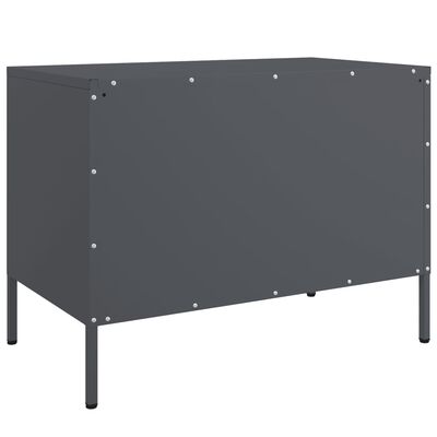 vidaXL TV-Schrank Anthrazit 68x39x50,5 cm Stahl